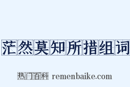 茫然莫知所措组词是什么意思的图片